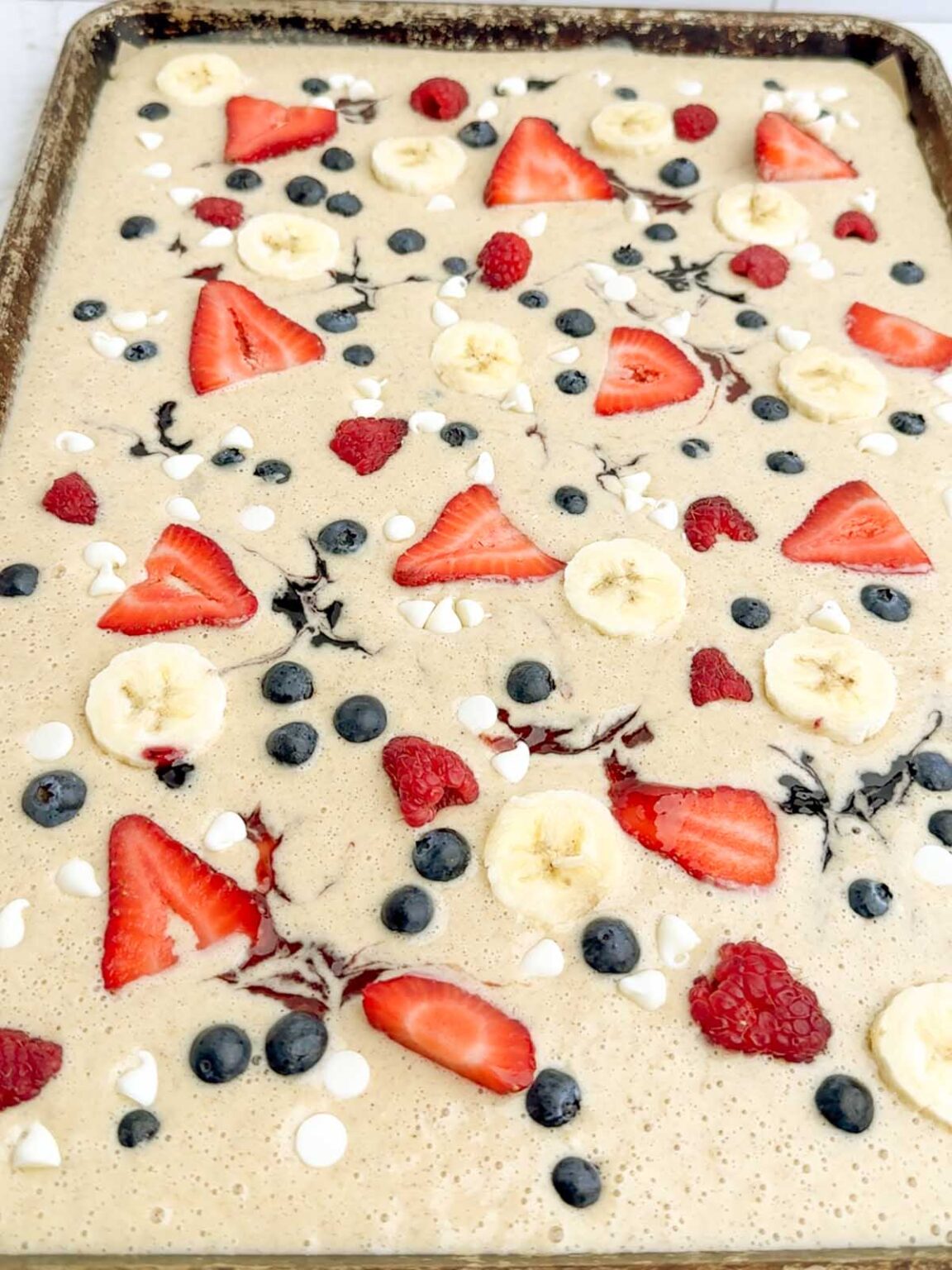 Sheet Pan Pancakes (from Mix) - Midwestern Holidays