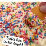 sugar cookie dip in a white bowl.