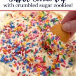 sugar cookie dip in a white bowl.