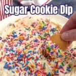 sugar cookie dip in a white bowl.
