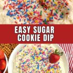sugar cookie dip in a white bowl.
