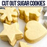 no spread no chill cut out sugar cookies on parchment paper.