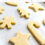 no spread no chill cut out sugar cookies on parchment paper.