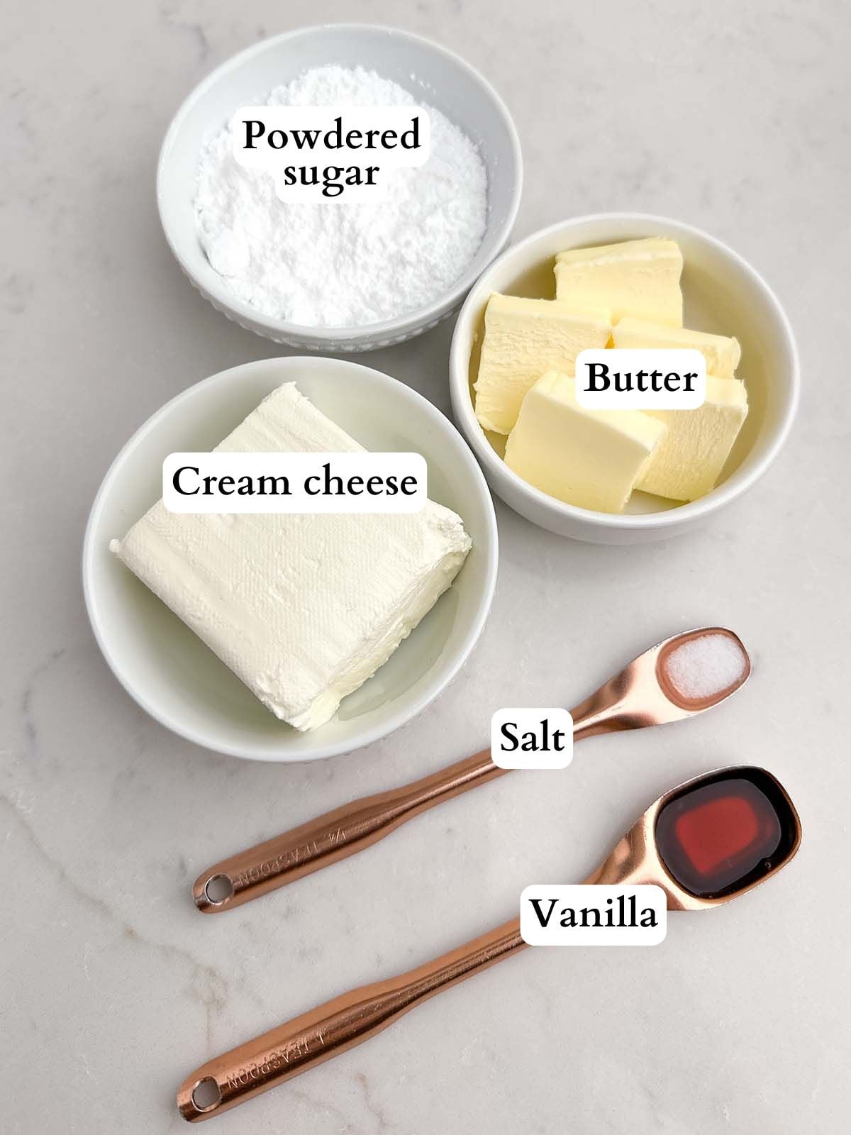 cream cheese frosting ingredients.