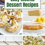 collage of ricotta dessert recipes.