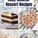 collage of ricotta dessert recipes.