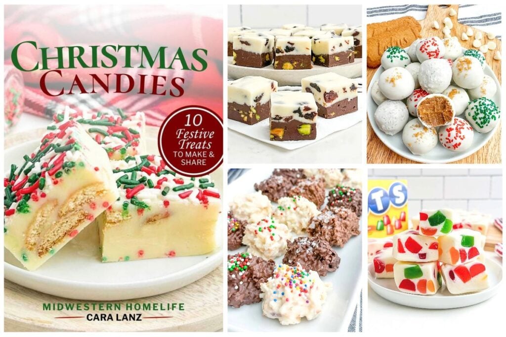 collage of christmas candies.